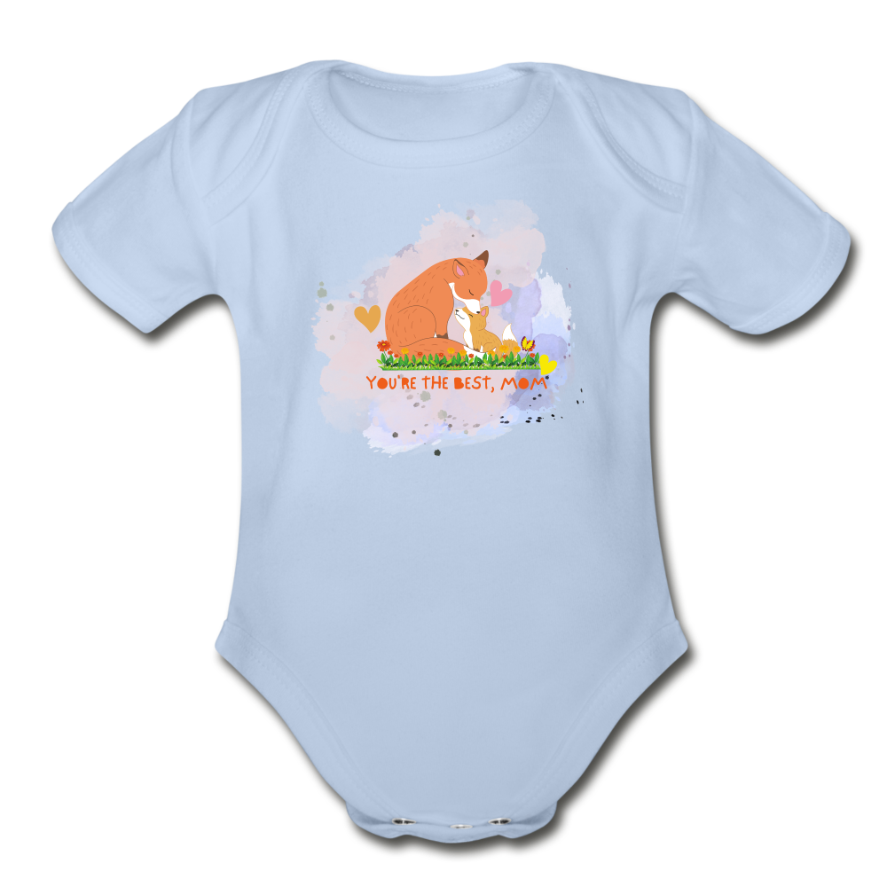 You Are The Best Mom Baby Bodysuit - sky